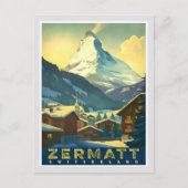 ツェルマット – マッターホルンを威厳のある捕獲する ポストカード (正面)
