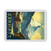 ツェルマット – マッターホルンを威厳のある捕獲する マグネット (横)