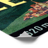 ツェルマット、山頂、スイス、ヴィンテージ、旅行 ポスター (角)