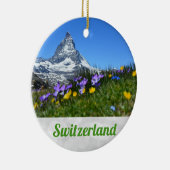 ツェルマットMatterhornスイスクリスマス セラミックオーナメント (右)