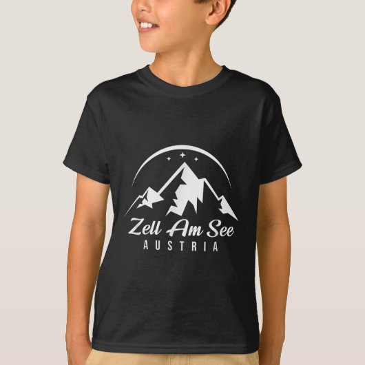 ツェル・アム・ゼー オーストリア スキーリゾート スキー スノーボード Tシャツ (正面)