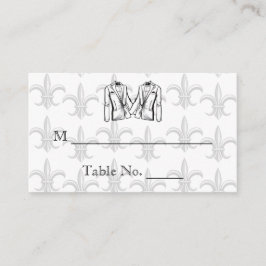ツキシードグルーミング結婚ゲイ座席表 プレイスカード