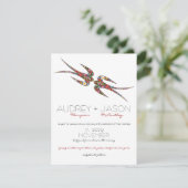 ツキスをするバロ&カラフル春の花結婚ズ 招待状 (スタンド正面)