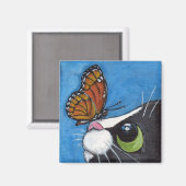 ツキセド猫と蝶の副菜 マグネット (正面/裏面)