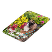 ツキセド猫の花猫の匂い誕生日磁石 マグネット (左側)