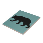 ツキノワグマのシルエット タイル (側面)