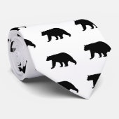 ツキノワグマのシルエット ネクタイ (ロール)