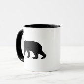 ツキノワグマのシルエット マグカップ (正面左)