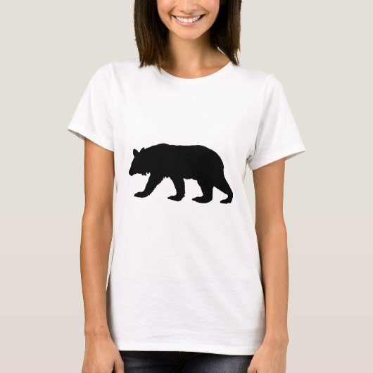 ツキノワグマのシルエット Tシャツ (正面)