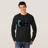 ツキノワグマのティール(緑がかった色)の液化天然ガスのための人の希望。 袖のティー Tシャツ (正面フル)