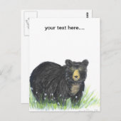 ツキノワグマのテディー・ベア ポストカード (正面/裏面)