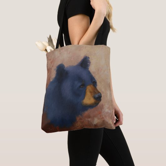 ツキノワグマのポートレートのトートバック トートバッグ (クローズアップ)