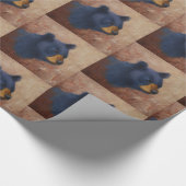 ツキノワグマのポートレートの包装紙 ラッピングペーパー (角)