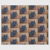 ツキノワグマのポートレートの包装紙 ラッピングペーパー (フラット)