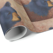 ツキノワグマのポートレートの包装紙 ラッピングペーパー (ロールコーナー)