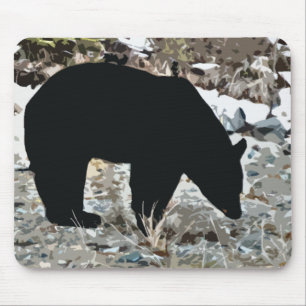 ツキノワグマのマウスパッドを牧草を食べること マウスパッド