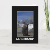 ツキノワグマのリーダーシップのやる気を起こさせるなカード カード (正面)