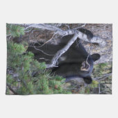 ツキノワグマの幼いこども キッチンタオル (横)