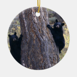 ツキノワグマの幼いこども セラミックオーナメント