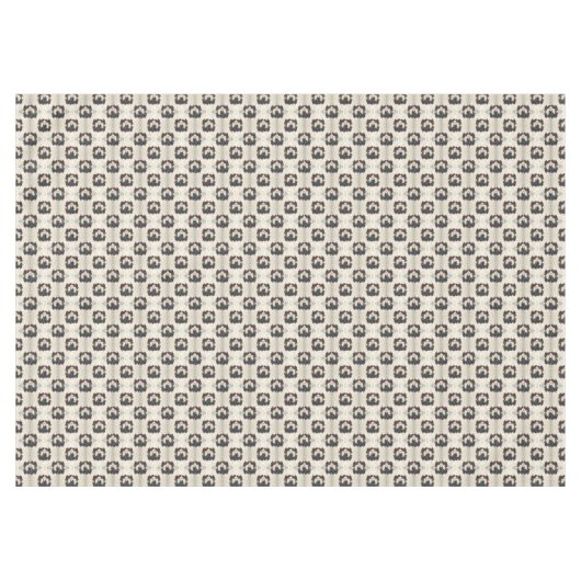 ツキノワグマの樺の木吠え声のマツ果実の繰り返し テーブルクロス (正面(横))