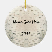 ツキノワグマの樺の木吠え声の芸術 セラミックオーナメント (裏面)