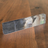 ツキノワグマの素晴らしい顔 デスクネームプレート (側面)