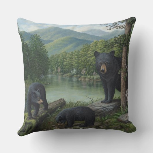 ツキノワグマの装飾用クッション クッション (裏面)