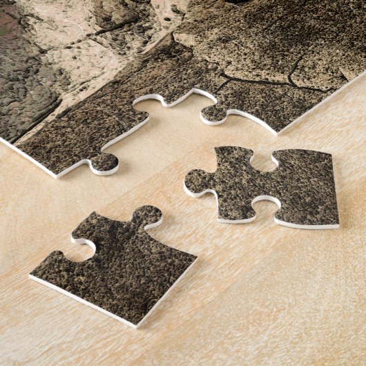 ツキノワグマ(オリジナルのアートワーク) ジグソーパズル (側面)