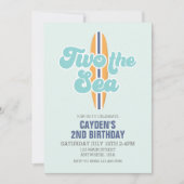 ツザシーサーフボードビーチ2nd誕生日 招待状 (正面)