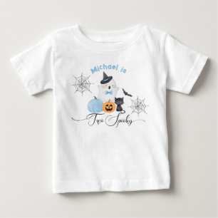 ツスプキーハロウィーン誕生日ブルーブー ベビーTシャツ