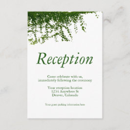 ツタつるの緑の結婚披露宴 エンクロージャーカード