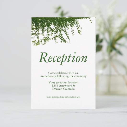 ツタつるの緑の結婚披露宴 エンクロージャーカード (スタンド正面)