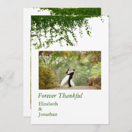 ツタつるの緑結婚草 サンキューカード