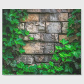 ツタつる植物葉植物ブロードリーフ ラッピングペーパー (フラット)