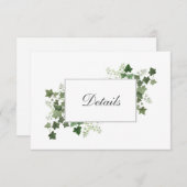 ツタとシダの結婚詳細エンクロージャカード エンクロージャーカード (正面/裏面)