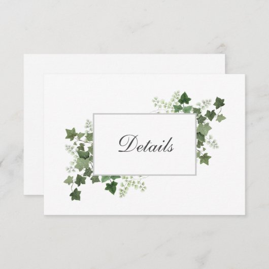 ツタとシダの結婚詳細エンクロージャカード エンクロージャーカード (正面/裏面)