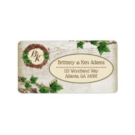 ツタとヤナギ結婚の住所 シール