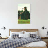 ツタに覆われたチャペルの外観 キャンバスプリント (インサイチュ (寝室))