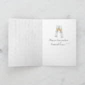 ツタの付いた樺の木スクロールの新しい名前 カード (内部)