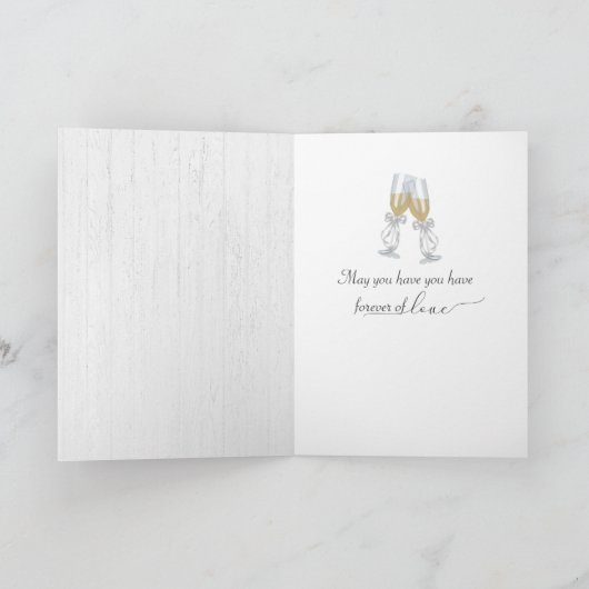 ツタの付いた樺の木スクロールの新しい名前 カード (内部)