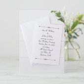 ツタの付いた白い結婚式招待状 招待状 (スタンド正面)