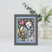 ツタの恋人たち、恋人の骸骨が抱擁 シーズンポストカード (スタンド正面)