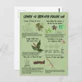 ツタの植物を識別する方法 – ハイキング安全 ポストカード (正面/裏面)