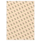 ツタの葉とクリスマスロビンを持つ季節デザイン テーブルクロス (正面)