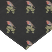 ツタの葉とクリスマスロビンを持つ季節デザイン テーブルクロス (アングル)