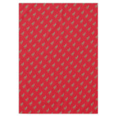 ツタの葉とロビンクリスマスを持つ季節のデザイン テーブルクロス (正面)