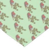 ツタの葉の野鳥にとりついてクリスマスを過ごしたロビン テーブルクロス (アングル)