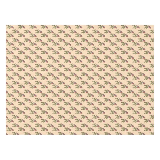 ツタの葉の野鳥にとりついてクリスマスを過ごしたロビン テーブルクロス (正面(横))