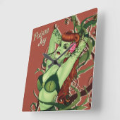 ツタウルシの爆弾 スクエア壁時計 (傾斜)