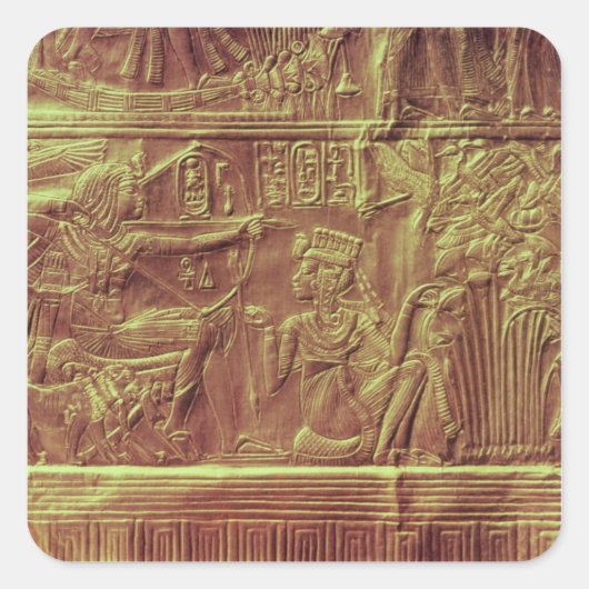 ツタンカームンの宝の黄金神社 スクエアシール (正面)